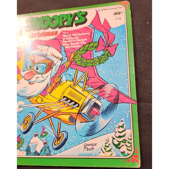 "Snoopys Christmas" 7" Vinyl Record By Peter Pan Records - Picture 3 of 10